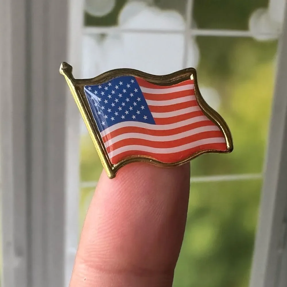 American USA Flag Enamel Pin/ Brooch